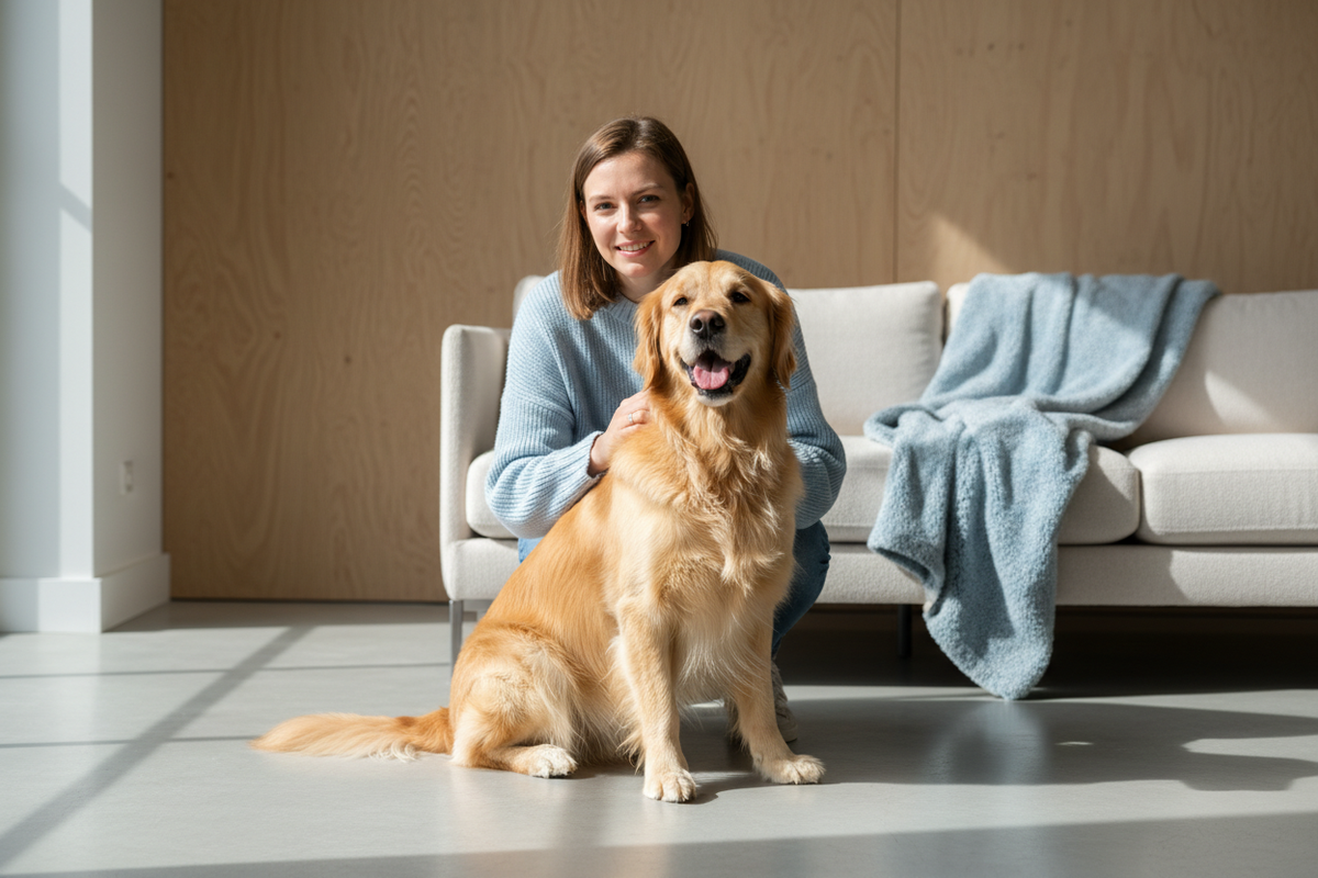 no products just the pet and owner